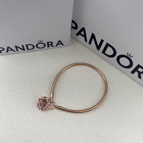 Original Pandora Armband Rosegold Heraldic Radiance Vorhängeschloss 19cm - Bild 4 von 5