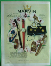 Marvin Watches Creation 1956 Advertisement 1 Page Range Stunning Like The Sun