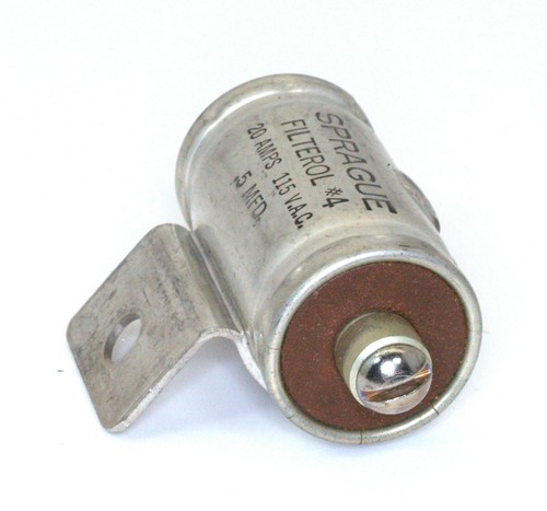Sprague Filterol #4 Capacitor 20 Amps 115 VAC .5 MFD NOS 1950s - Picture 6 of 11