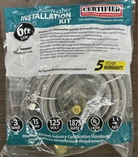 Certified Appliance Accessories Dishwasher Installation Kit DWKIT1--Brand New.