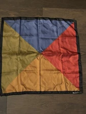 Vintage Handcraft Incorporated Italian 18 X 18 100% Silk Multicolored Scarf ￼