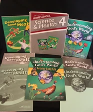 Lot of 8 Abeka 4th gr Science & Health Student Texts Teacher Lesson Plans & Keys