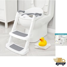 Potty Training Toilet Seat with Step Stool Ladder, Toddler Kids Potty Seat fo...