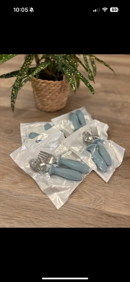 Baby Cutlery Sets X4 for Toddlers and Young Children Stainless Steel - Image 3 of 3