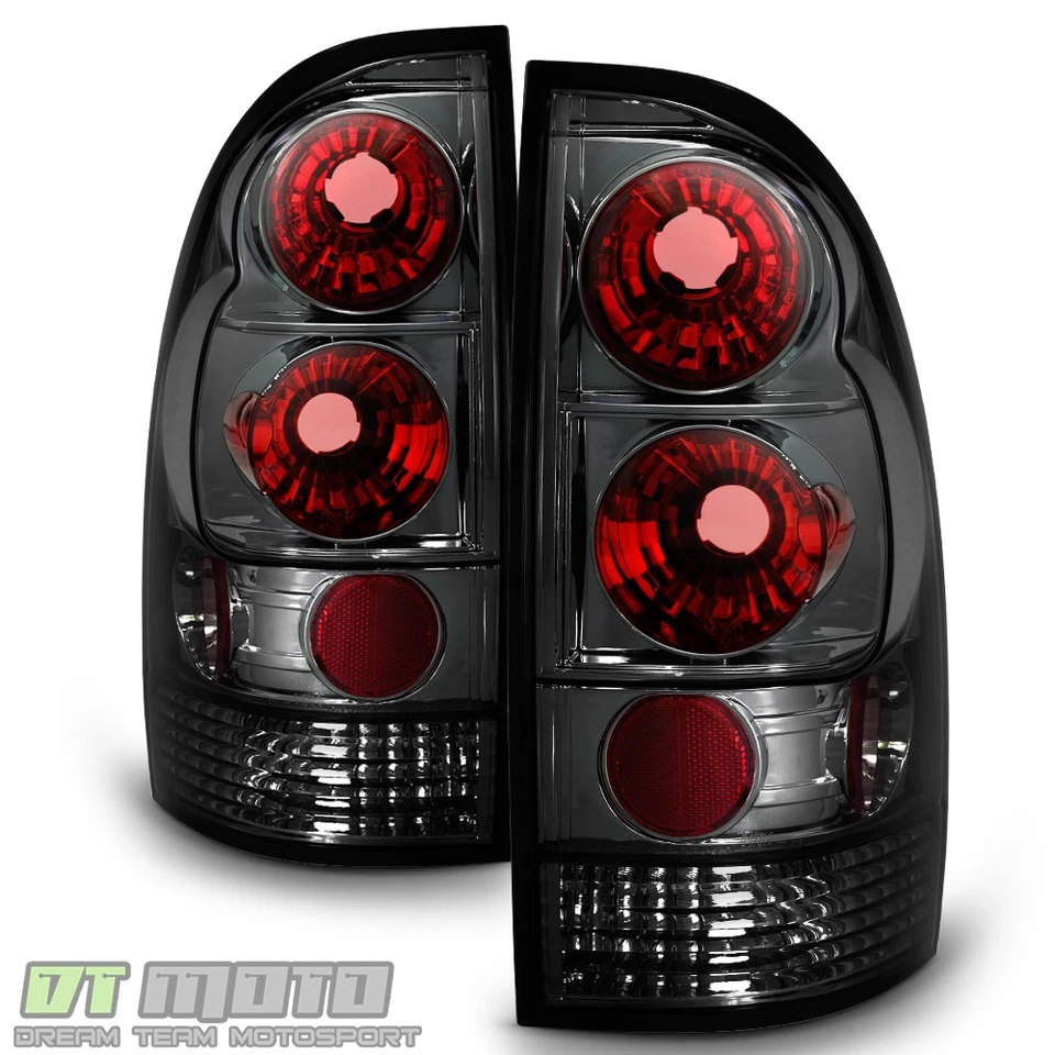 For 2005-2011 Toyota Tacoma Blk Smoke LED Halo Projector Headlights+Tail Lights - Image 3 of 4