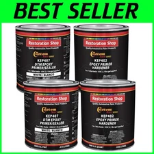 White Epoxy Primer/Sealer Kit - Rust Protection, Fast Drying