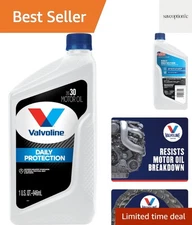 Daily Protection SAE 30 Conventional Motor Oil 1 Quart Pack of 6
