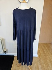 Kit & Kaboodal Navy Blue Long Sleeve Stretch Dress 4XL Relaxed Fit Made in Italy
