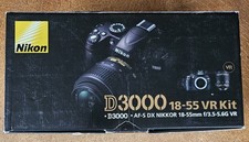 Nikon D D3000 10.2MP Digital SLR Camera Kit Nikkor AF-S DX VR 18-55mm Lens refA4