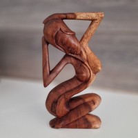 Budawi® Holzfigur Skulptur Statue Nackte Frau In Pose Braun Deko Unikat 25 Cm