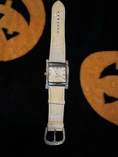 Dolce & Gabbana Y2k Quartz White Leather Wrist Watch