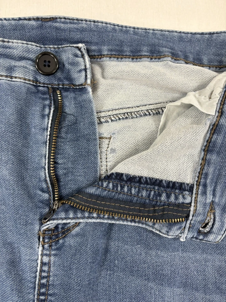 Falda vaquera CJ Banks para mujer talla 16 W azul jean larga modesta maxi abertura trasera Foto 2 de 4