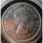 1959 Canada Silver Dollar Elizabeth II Voyageur Canoe 80% Silver Coin S110