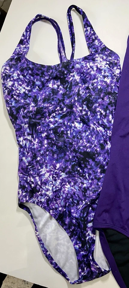 Speedo Juego de tres piezas para mujer talla 10 púrpura verde azul Foto 2 de 4