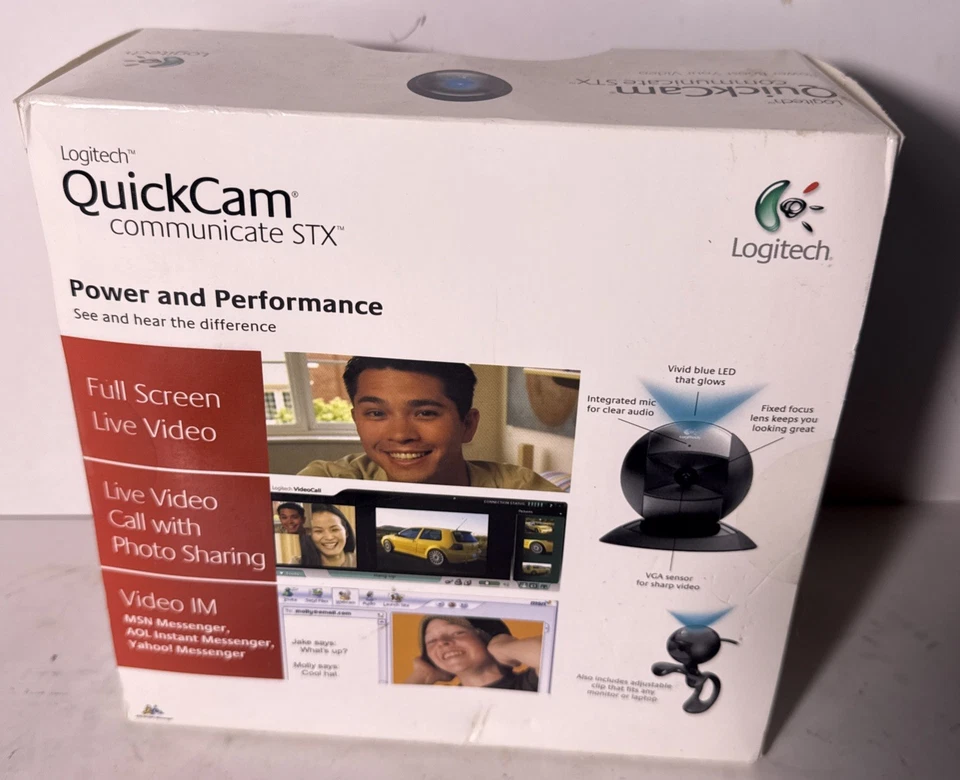 Logitech Quickcam Communicate STX Webcam For PC ~ New Sealed - Image 2 of 4