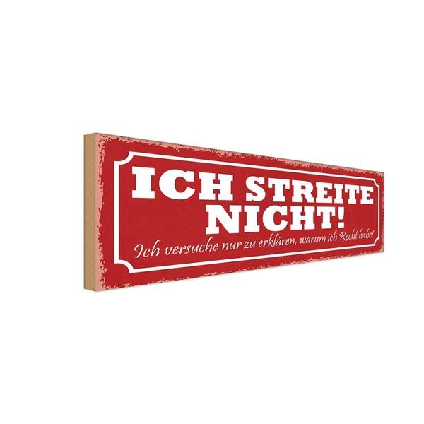 Holzschild 10X27 Cm Streite Nicht Ich Versuche Nur Dekoration Deko Geschenk Holz-image