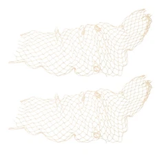  2PCS Fish Net Wall Decor: Decorative Fishing Net - Beach Fish Theme Party