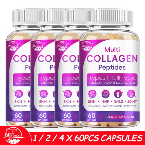 Premium Collagen Peptides Hydrolyzed Max Strength Skin Hair (60-240 Tablets)