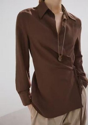 NWT mango Wrap shirt with bow