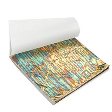 Variegated Gold Leaf Sheets 50pcs Colorful Imitation Gold Foil Sheets Paper B...