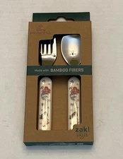 zak! Disney Princess Bamboo Fibers Kids Fork & Spoon Flatware Set