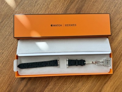 Hermès Apple Watch Armband Kilim Single Tour Schwarz