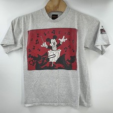 Brockum Vintage USA Made Gray Mickey Disney Tshirt Large L