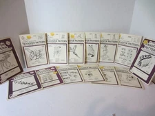 Vintage Pretty Punch Transfer Patterns- Lot of 14- New but Open-  mid 1980s(157T