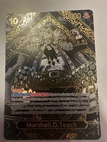 One Piece TCG: Marshall.D.Teach OP09-093 SP Gold Legacy Of The Master OP12 NM
