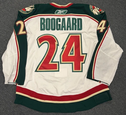 2009-10 Derek Boogaard Minnesota Wild NHL Hockey Game Worn Jersey Photo Matched