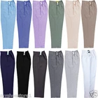 WOMENS TROUSERS LADIES HALF ELASTICATED STRETCH WAIST WORK OFFICE POCKETS PANTS