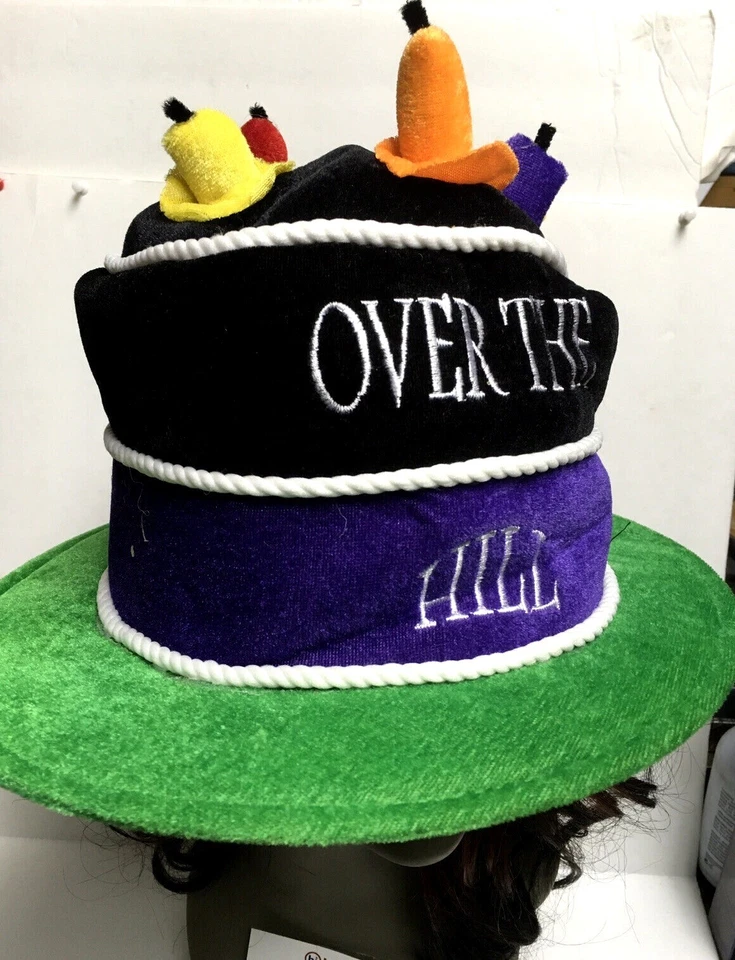 Sombrero Vela Fiesta Cumpleaños "Over The Hill" con Velas en la Parte Superior elige tu color Foto 2 de 4