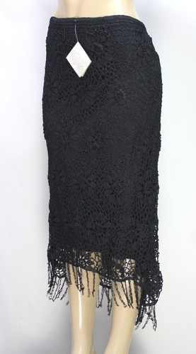 Kroshetta by Papillon Women's Lined Crochet Skirt Black Size XL - Picture 5 of 7