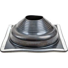 EZI-SEAL EPDM Square Base - Metal Roof Pipe Flashing - No Silicone Needed BLACK