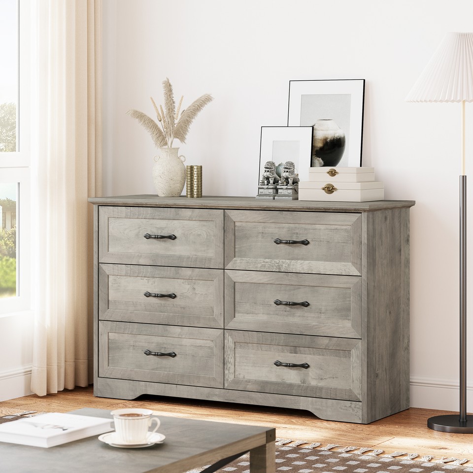 5/6 Drawers Dresser Wooden Storage Dressers Chests of Drawers for ...