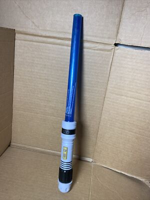 Star Wars Hasbro Small plastic Lightsaber BLUE LIGHTS UP ~26.5
