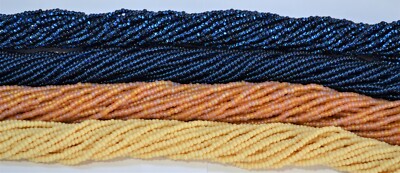 Montana Blue Bundle Mix/Lot Size 11/0 Preciosa  Czech Glass Seed Beads, 4 Hanks