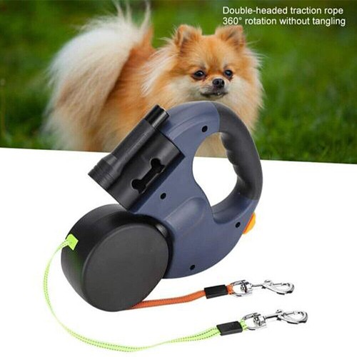 Double Retractable Dog Lead 3M Double leash for two dog Flexible Double Dog Lead - Picture 2 of 13