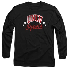 Uni of Nevada Las Vegas Adult Long Sleeve T-Shirt Rebels, Black, S-3XL