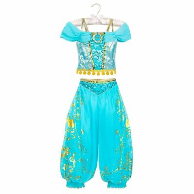 Disney Store Princess Jasmine Halloween Costume Dress Girl Size 5/6 7/8