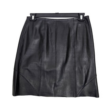 I E Black leather vintage women's skirt Size 10P