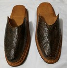 Vintage genuine hand made snake skin slippers sz 12