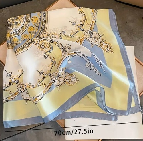 New Large Women’s Imitation Silk Scarves / Scarf Designer Print Head 119 Options - Picture 146 of 229