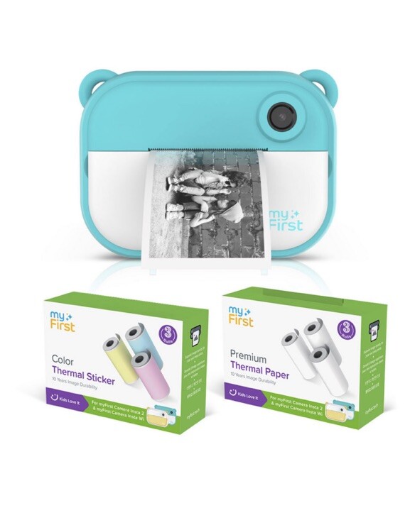 Instant Camera (myFirst Camera Insta 2 Bundle Set) Choose Color (Blue)-image