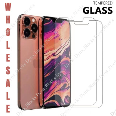 Tempered Glass Screen Protector Lot For iPhone 16 15 14 13 12 11 Pro X XS XR 8 7