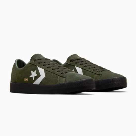 Converse pro leather suede green deals
