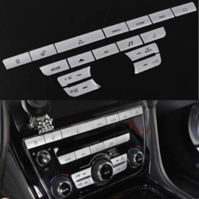 Silver Alloy 10-19 For Jaguar XJL AC Button Sticker Console Infotainment System