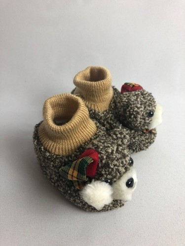 Baby Animal Booties Toddler 3D Furry Non-Slip Sole Indoor Shoes CHOOSE 2x PAIRS! - Picture 7 of 19