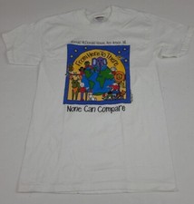 Vintage 90s 1996 Ronald McDonald House Shirt Vtg Multicolor World Animals YOUTH