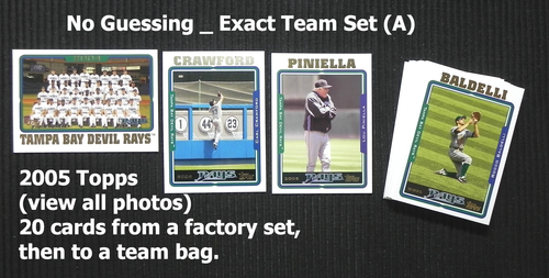 Tampa Bay Devil Rays 2005 Topps Exact 20 Factory Card Team Set (A) Low Mail Cost - Picture 1 of 5